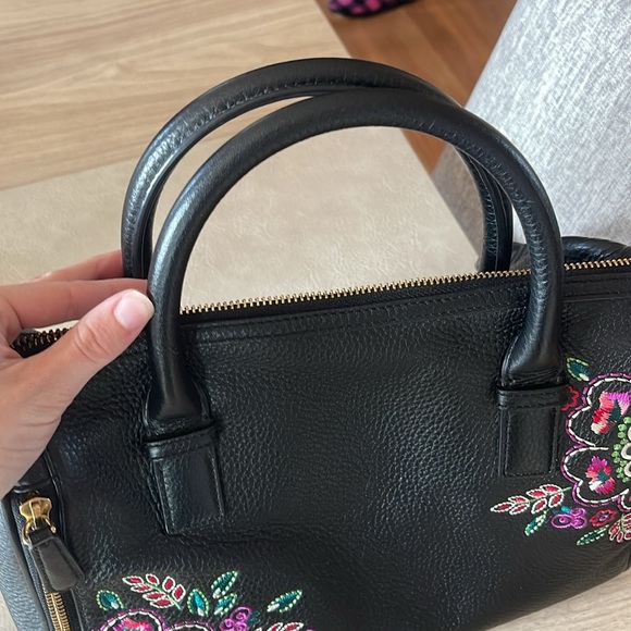 Vera Bradley Marlo Kiev Needlecraft Leather Satchel - Picture 12 of 13